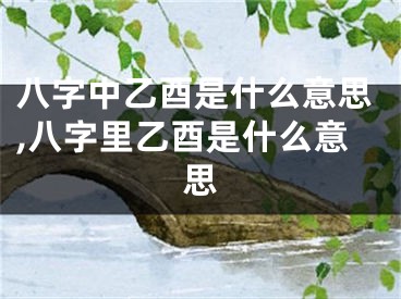 八字中乙酉是什么意思,八字里乙酉是什么意思