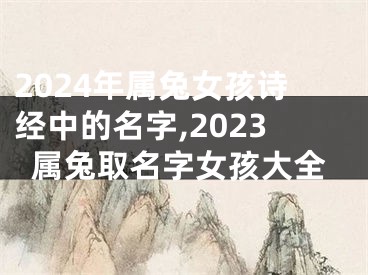 2024年属兔女孩诗经中的名字,2023属兔取名字女孩大全