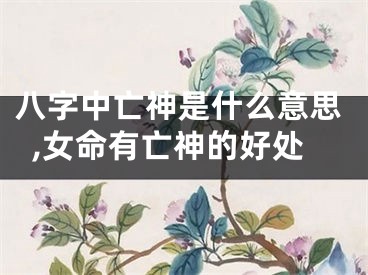 八字中亡神是什么意思,女命有亡神的好处
