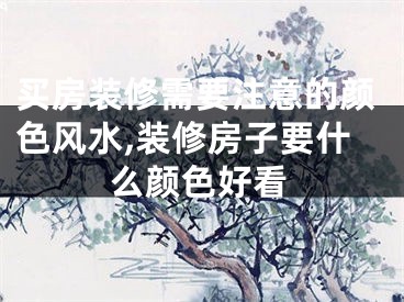 买房装修需要注意的颜色风水,装修房子要什么颜色好看