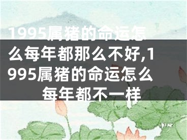 1995属猪的命运怎么每年都那么不好,1995属猪的命运怎么每年都不一样