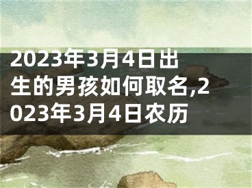 2023年3月4日出生的男孩如何取名,2023年3月4日农历