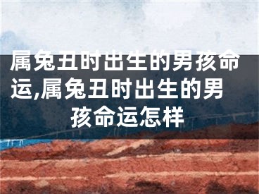 属兔丑时出生的男孩命运,属兔丑时出生的男孩命运怎样