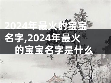 2024年最火的宝宝名字,2024年最火的宝宝名字是什么