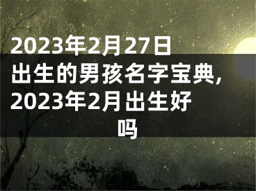 2023年2月27日出生的男孩名字宝典,2023年2月出生好吗