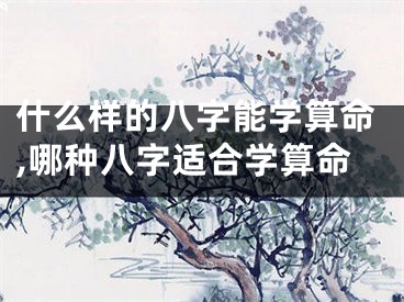 什么样的八字能学算命,哪种八字适合学算命