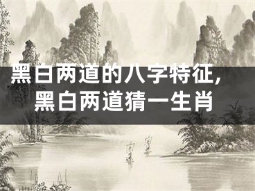 黑白两道的八字特征,黑白两道猜一生肖