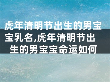 虎年清明节出生的男宝宝乳名,虎年清明节出生的男宝宝命运如何