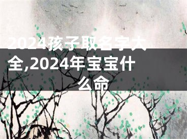 2024孩子取名字大全,2024年宝宝什么命