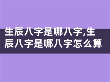 生辰八字是哪八字,生辰八字是哪八字怎么算
