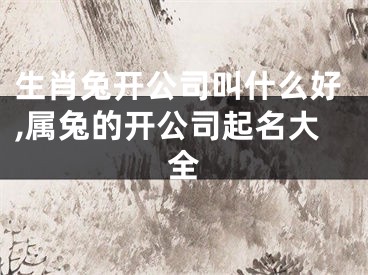 生肖兔开公司叫什么好,属兔的开公司起名大全