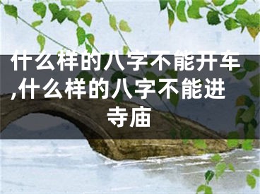 什么样的八字不能开车,什么样的八字不能进寺庙