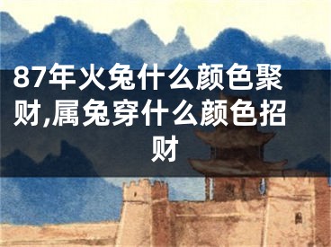 87年火兔什么颜色聚财,属兔穿什么颜色招财