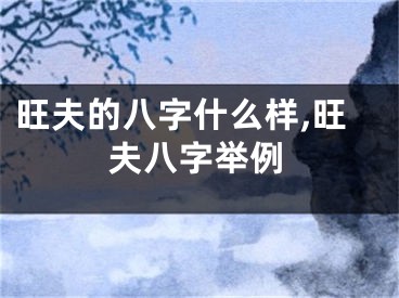 旺夫的八字什么样,旺夫八字举例