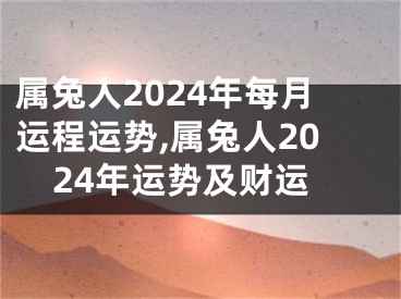 属兔人2024年每月运程运势,属兔人2024年运势及财运