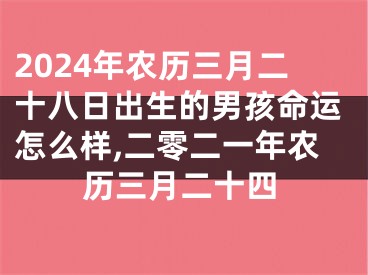 2024年农历三月二十八日出生的男孩命运怎么样,二零二一年农历三月二十四