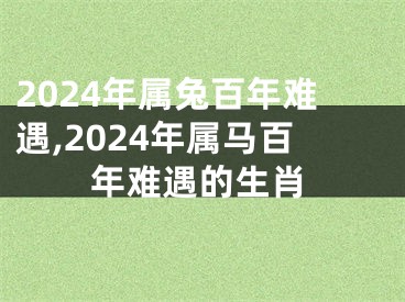 2024年属兔百年难遇,2024年属马百年难遇的生肖