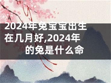 2024年兔宝宝出生在几月好,2024年的兔是什么命