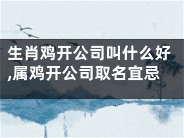 生肖鸡开公司叫什么好,属鸡开公司取名宜忌