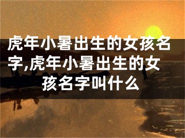虎年小暑出生的女孩名字,虎年小暑出生的女孩名字叫什么