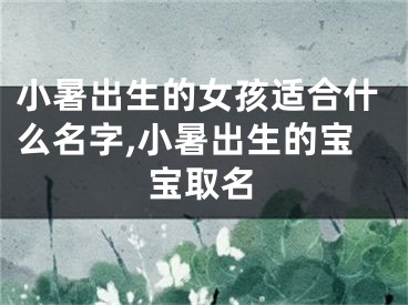 小暑出生的女孩适合什么名字,小暑出生的宝宝取名