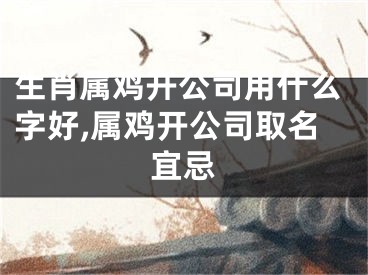 生肖属鸡开公司用什么字好,属鸡开公司取名宜忌