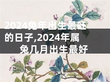 2024兔年出生最旺的日子,2024年属兔几月出生最好