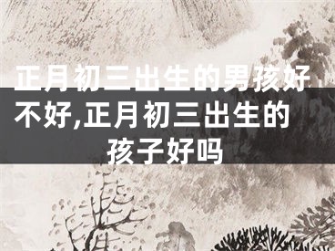 正月初三出生的男孩好不好,正月初三出生的孩子好吗
