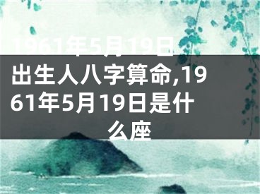 1961年5月19日出生人八字算命,1961年5月19日是什么座