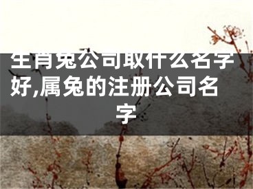 生肖兔公司取什么名字好,属兔的注册公司名字