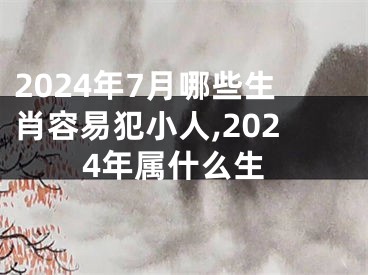 2024年7月哪些生肖容易犯小人,2024年属什么生