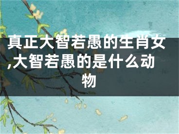 真正大智若愚的生肖女,大智若愚的是什么动物
