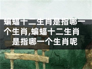 蝙蝠十二生肖是指哪一个生肖,蝙蝠十二生肖是指哪一个生肖呢