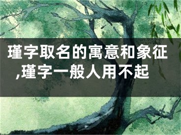 瑾字取名的寓意和象征,瑾字一般人用不起