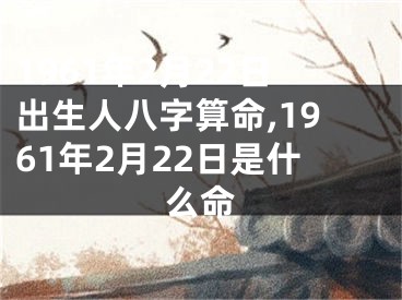 1961年2月22日出生人八字算命,1961年2月22日是什么命