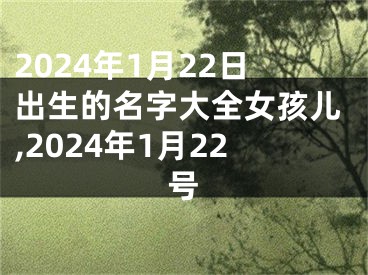2024年1月22日出生的名字大全女孩儿,2024年1月22号
