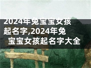 2024年兔宝宝女孩起名字,2024年兔宝宝女孩起名字大全