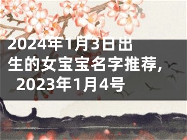2024年1月3日出生的女宝宝名字推荐,2023年1月4号