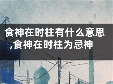 食神在时柱有什么意思,食神在时柱为忌神