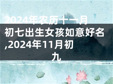 2024年农历十一月初七出生女孩如意好名,2024年11月初九