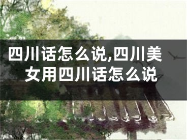 四川话怎么说,四川美女用四川话怎么说