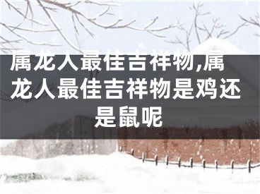 属龙人最佳吉祥物,属龙人最佳吉祥物是鸡还是鼠呢