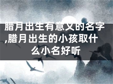 腊月出生有意义的名字,腊月出生的小孩取什么小名好听