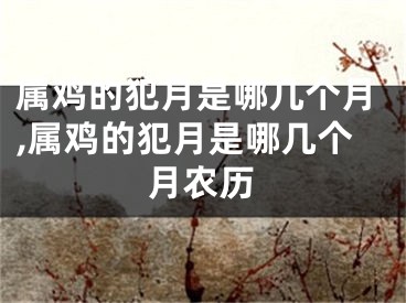 属鸡的犯月是哪几个月,属鸡的犯月是哪几个月农历