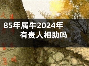85年属牛2024年有贵人相助吗