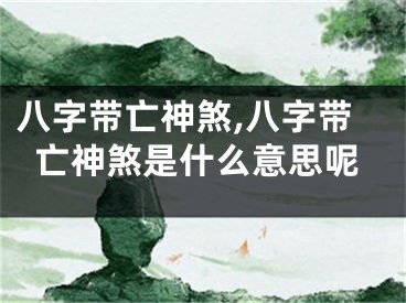 八字带亡神煞,八字带亡神煞是什么意思呢
