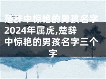 楚辞中惊艳的男孩名字2024年属虎,楚辞中惊艳的男孩名字三个字