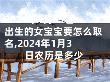 2024年1月31日出生的女宝宝要怎么取名,2024年1月3日农历是多少