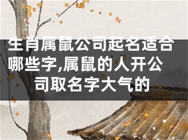 生肖属鼠公司起名适合哪些字,属鼠的人开公司取名字大气的