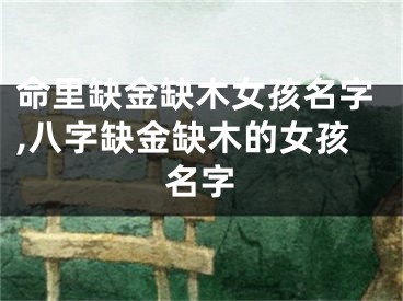 命里缺金缺木女孩名字,八字缺金缺木的女孩名字